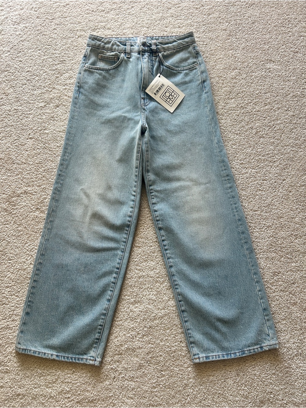Toteme Wide Leg Light Blue Women's Jeans